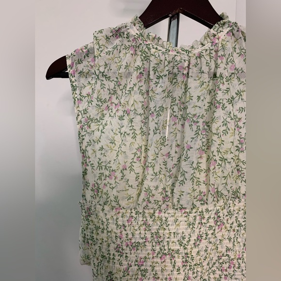 Free People Ma Cherie Floral Plunge Wrap Top Tie Neck Size: M - Picture 6 of 9